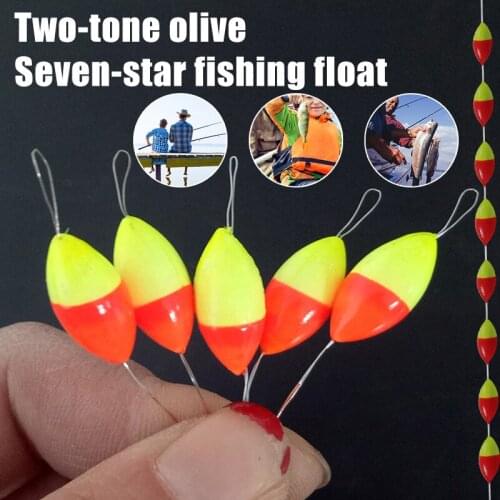 240pcs Two-Color Olive Shape Float Set Carp Fishing Accesories Fishing Buoys Floats Set