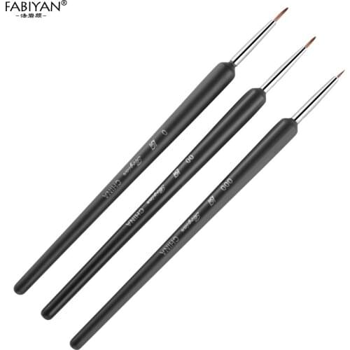 3pcs Nail Art Painting Liner Drawing Flower Line Grid Design Pen Brush Acrylic Gel UV Polish DIY Salon Manicure Tools