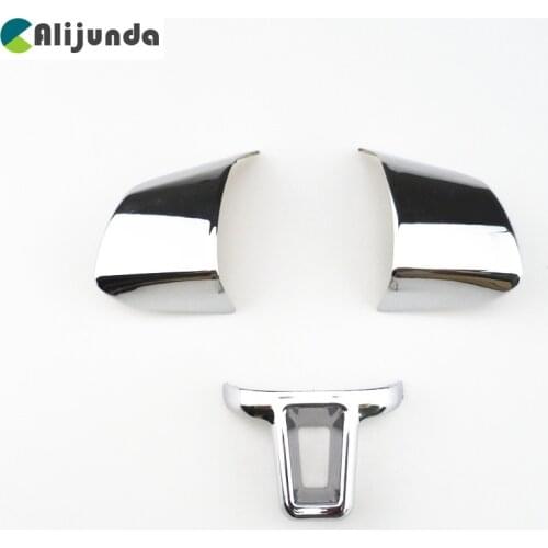 3 pieces for Volkswagen VW Golf 6 MK6 Polo Jetta MK5 2009 2010 2011 Polo Boring Steering Chrome Trim Sequins Cover Sticker