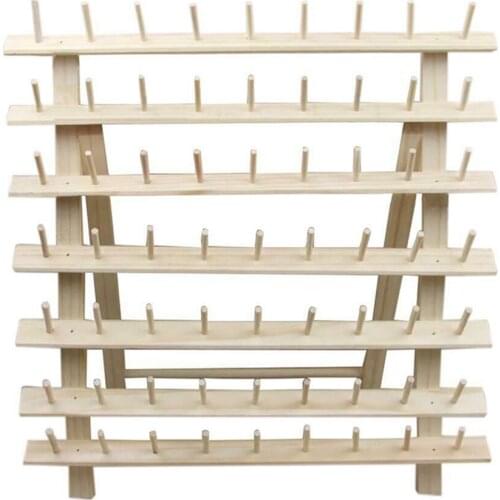 63 Spool Wood Sewing Thread Stand Organizer Embroidery Storage Rack Holder Bracket In Stock