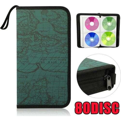 Portable 80pcs Cd Dvd Ray Disc Carry Case Holder Bag Wallet Storage Ring Binder Wallet With Zipper Home Supplies