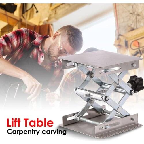 Aluminum Lifter Router Plate Table Woodworking Machinery Engraving Laboratory Lifting Stand Manual Lift Platform Carpentry Tools