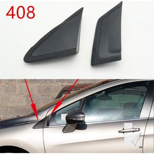 Car Exterior Rearview Mirror Door Trim Cover Front Window Triangle Plate Frame For Peugeot 308 408