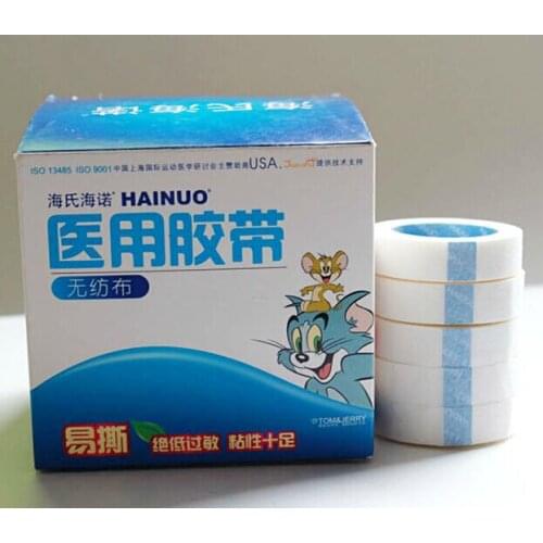Free shipping Heino breathable hypoallergenic tape paper tape Non-woven tape 1.25*910cm