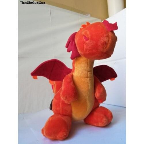 Large 42cm cartoon orange dinosaur soft plush toy birthday gift b0857
