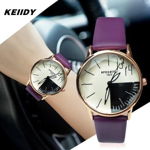 New KEIIDY Top Brand Leather Women Watches Ladies Fashion Casual Dress Quartz Watch Female Gift Clock Montre Femme Relojes Mujer