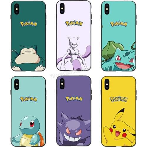 Pokemon Phone Cases Cartoon Figure Printed Pikachu Suitable for Apple 12proM Mobile Phone Shell All-inclusive Phone Covers Gifts