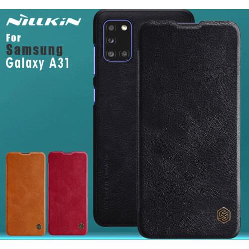 Nillkin for Samsung Galaxy A31 Case Business Qin Flip Leather Case Card Slot Back Cover