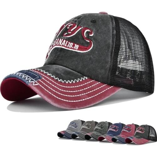 Mens Mesh Baseball Cap Breathable Summer Caps Dad Hat Outdoor Fishing Hats Bone Gorras Snapback Trucker Cap DT40 6.9