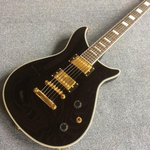 OEM black electric guitar, Rosewood fingerboard Gold hardware, free delivery