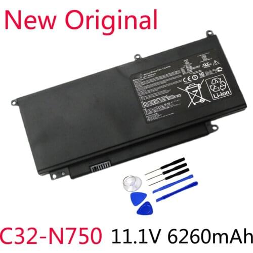 C32-N750 New Laptop battery For ASUS N750 N750J N750JK N750JV N750Y47JK-SL N750Y47JV-SL 6260mAh/69Wh