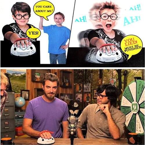 Polygraph Toy Funny Adjustable Adult Polygraph Game Test Electric Shock Lie Detector Shocking Liar Truth Or Dare Game Consoles