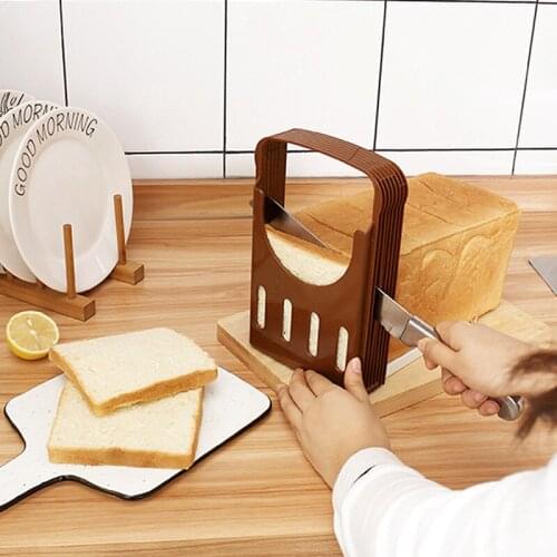 Kitchen Accessories Baking Tools Bread Slicer Toast Cutting Rack Household Baking Square Bag Slicer Slicer With Knife Cake Tools