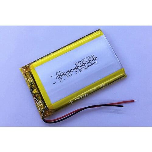 Dinto 1300mAh 3.7V Li-ion Lithium Polymer Battery 503759 Rechargeable Li-po Batteries for MP3 MP4 GPS Bluetooth Speaker