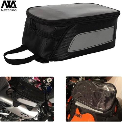 Magnetic Mount Motorcycle Gas Tank Bag Black Storage Pack for Sport Bike Street Bike