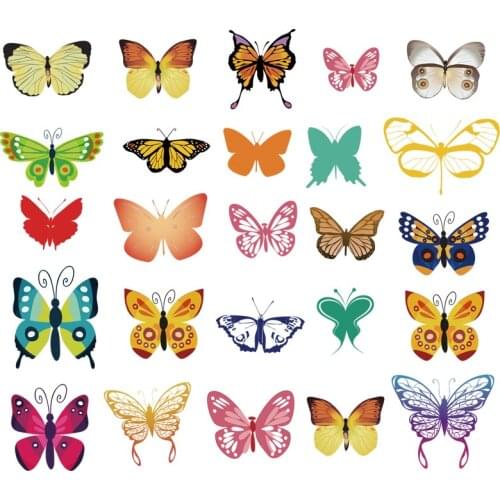 Lovely butterfly Patches on Clothes New Design 1 pieces/lot Small Animal Iron On Heat Transfer Diy Washable Appliqued Y-075