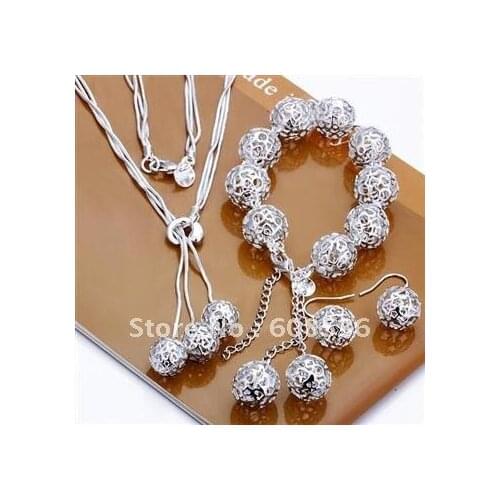 Fashion jewelry, Silver color plated Necklace & bracelet, HOT SAL S207