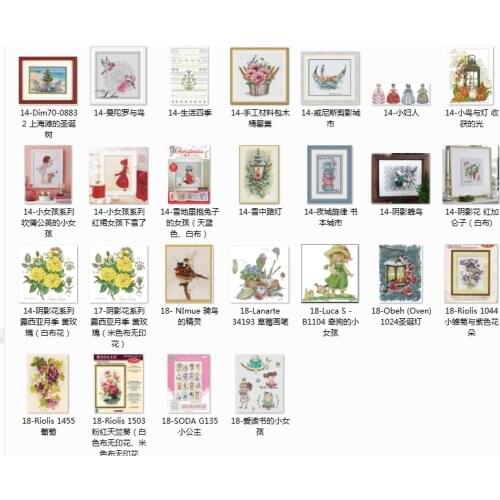 Top selling 10.99usd 23 Counted Cross Stitch 11CT 14CT 18CT DIY Chinese Cross Stitch Kits Embroidery Needlework Sets