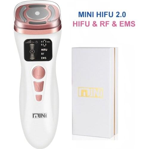 NEW Ultrasonic Mini HIFU Skin Rejuvenation RF Fadiofrecuencia Tightening Lifting Therapy EMS Microcurrent Ultrasound Facial Care
