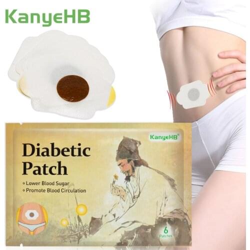 Newest 6pcs Diabetic Patch Chinese Natural Herbal Treatment Cure Diabetes Reduce High Blood Sugar Product Slimming Patch W007