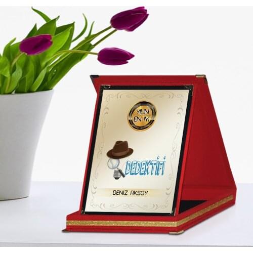 Personalized The Year 'S Best Detective Red Plaque Award-1