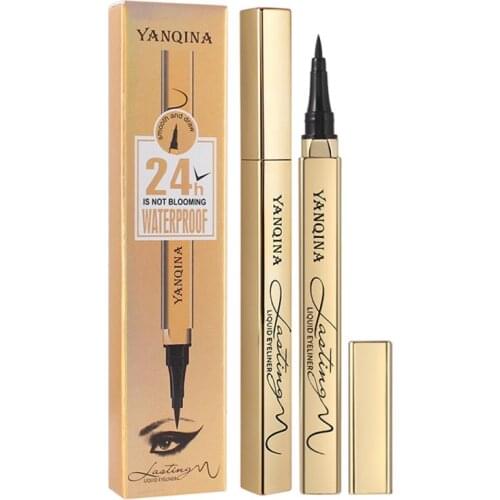 1 Pcs YANQINA 4D Eyeliner Liquid Pen Waterproof Long Lasting Quick Drying Smooth Eye liner Pencil Makeup Beauty