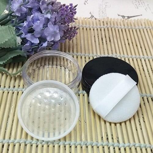 Empty loose powder jar 5g powder case with sifter black 5g small loose powder case F005