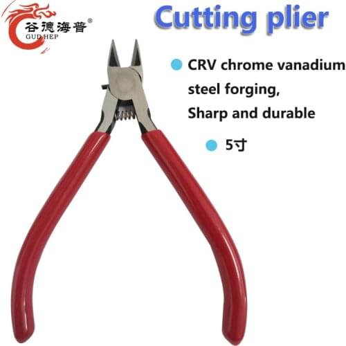 5" Side Cutter Diagonal Wire Cutting Pliers Nippers Repair Tool Red Electric Cutting Tool