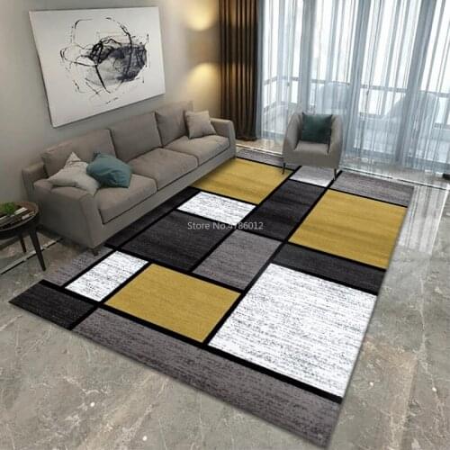 Modern Gold Diamond Velvet Living Room Coffee Table Sofa Carpet Bedroom Balcony Hallway Cushion Rectangular Customization