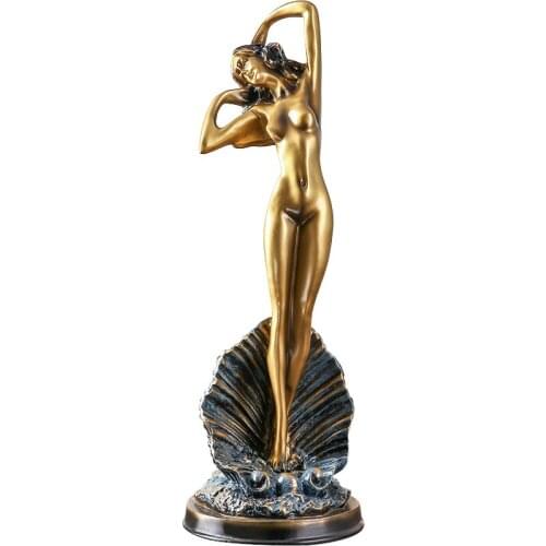 EUROPE AND AMERICA STYLE MERMAID FISHER GIRL STATUE RESIN CRAFTS BEAUTY FIGURE ART SCULPTURE HOME DECORATION ACCESSORIES R2939