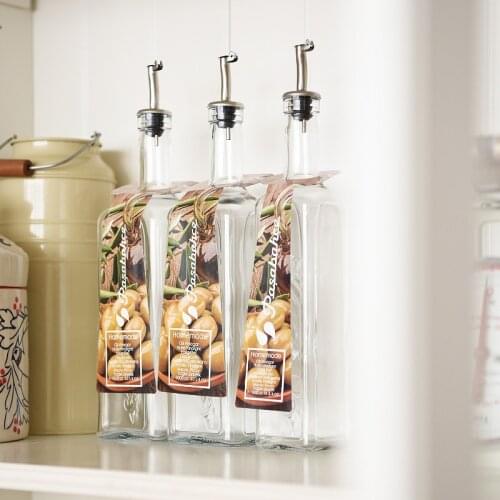 Pasapaki Lead-Free Glass Sauce Seasoning Pot Sesame Oil Pot Vinegar Bottle Soy Sauce Bottle Vintage Kitchen