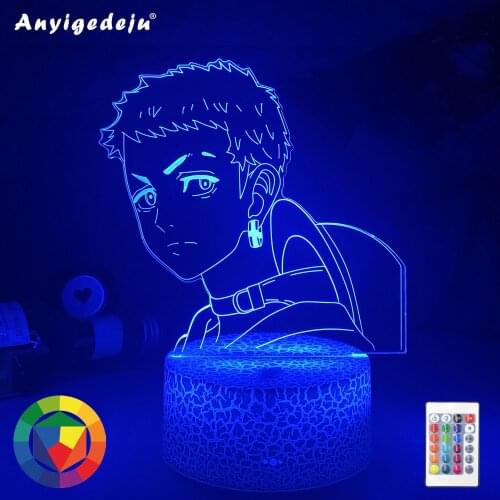 LED Light Anime Tokyo Revengers Mitsuya for Kids Bedroom Decoration Birthday Gift Room Decor Desk Manga 3d Lamp Tokyo Revengers