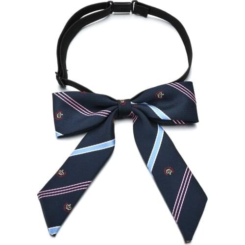 Feminine Striped Bowtie Casual Bow tie for Women Uniform Collar Butterfly Bowknot Adult Check Bow Ties Cravats Girls Bowties