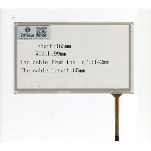 ZhiYuSun Wholesale KL-TP-2075-R2 165mm*99mm NEW 6.2inch 4 line For Car DVD touch screen panel 165*99 Sensor glass