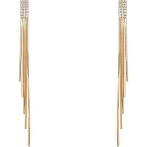 2Pairs 925 Sterling Silver Needle French Long Tassel Retro High Sense Personality Temperament Drop Earrings Female Jewelry