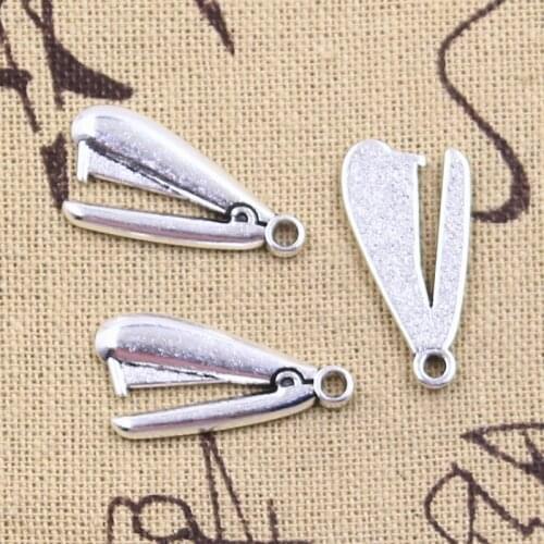 20pcs Charms stapler stapling machine 25x12mm Antique Silver Color Pendants DIY Crafts Making Findings Handmade Tibetan Jewelry