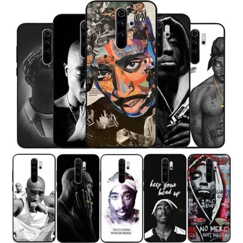 2Pac Tupac Amaru Shakur Black TPU Silicone Soft Phone Case For Redmi 4A 4X 7A 5 Plus 6 Pro NOTE 9 7 8 5 Pro 4 6