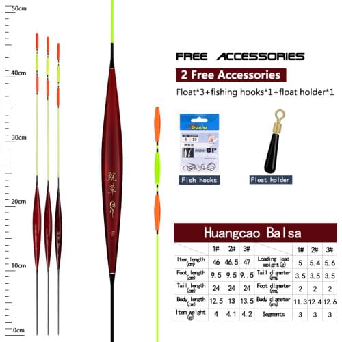 3pcs/lot Big Buoyancy Fishing Floats Crucian Carp Boya Shallow Water Buoy Fresh Water Bobber Bright Tail Fish Tools Accessories