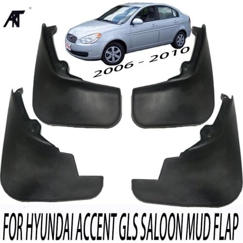 Mud Flaps Accessori FIT FOR 2006 - 2010 HYUNDAI ACCENT GLS SALOON MUD FLAP PARASPRUZZI GUARD PARAFANGHI