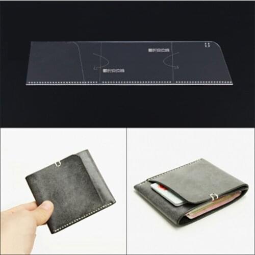 Wallet Card Bag Design Making Stencil Durable Acrylic Leather Tool Template outil pour le cuir Leathercraft Sewing Pattern Tools