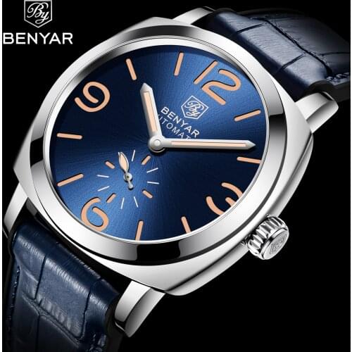 Benyar 2021 New Men Watch Luxury Automatic Mechanical Watch Top Brand Mens Military Sports Waterproof Clock Relogio Masculino
