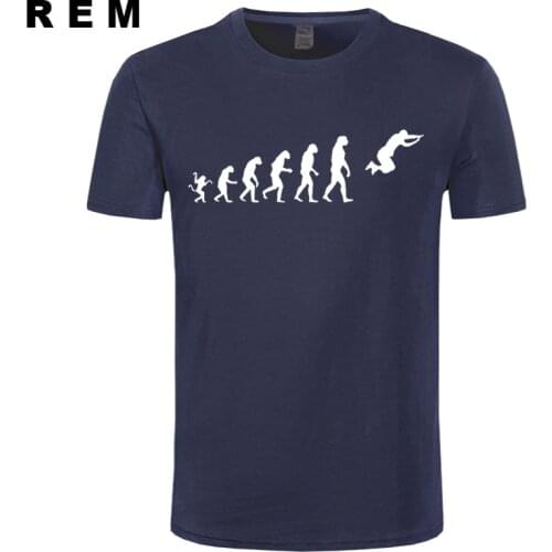 REM Cheap Tees MenS The Evolution Of Parkour O-Neck Short Sleeve Print Tee
