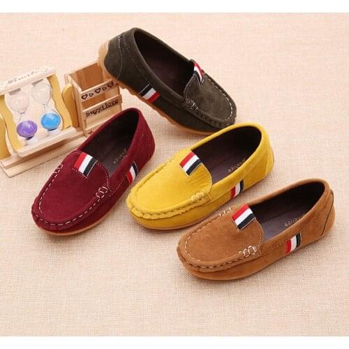 2021 Childrens Dance Shoes Sneakers Spring Children Boys And Girls Casual Leather Peas Shoes Childrens Soft Shoes Comfortable