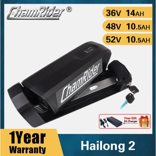 EU Tax Free Original 36V 48V 52V Lithium Li-ion Hailong 2 electric bike Battery Ebike 350W 500W 750W 1000W BBS02 BBSHD Mid Motor