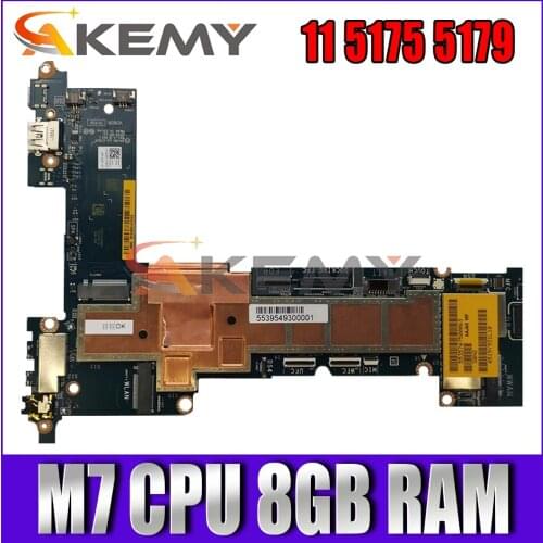 Akemy M7/8GB for DELL Tablets Latitude 11 5175 5179 Motherboard AAJA0 LA-C791P CN-0W1D2D W1D2D Mainboard 100%tested