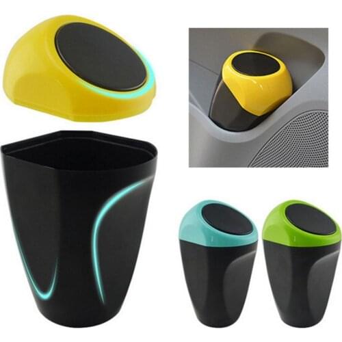Mini Car Dust Bin Automotive Garbage Can Holder Trash Waste Container Dustbin Storage Box Car Trash Can