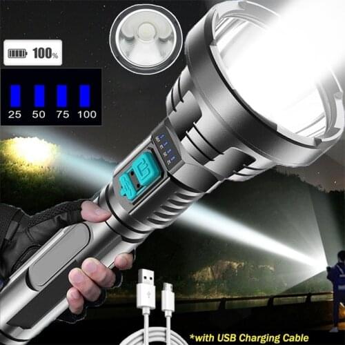 Powerful LED Flashlight Super Bright High Power LED Hunting Mini Head USB Rechargeable Tactical Torch Flashlight Self Defence