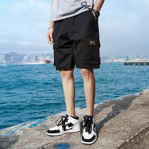 2020 Summer Mens Baggy Multi Pocket Military Cargo Shorts Male polyester Black Army green Mens Tactical Shorts Short Pants