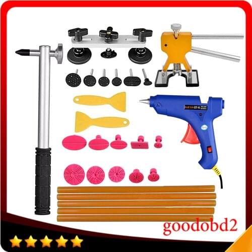 Car Tools set Dent Removal Tool Paintless Dent Repair Tools Dent Puller kit Dent Lifter 10x Glue Tabs Pulling Bridge Herramentas