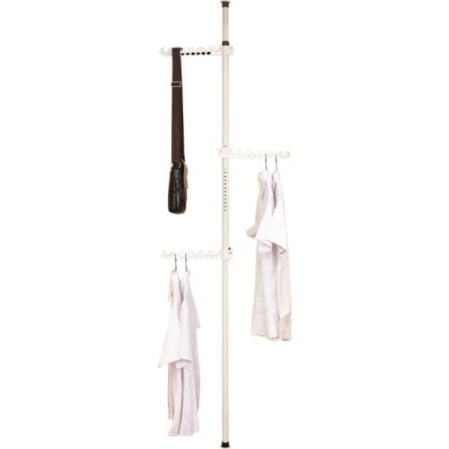 Punch-free bedroom floor hanger upright hanger Nordic coat rack storage artifact balcony drying rack